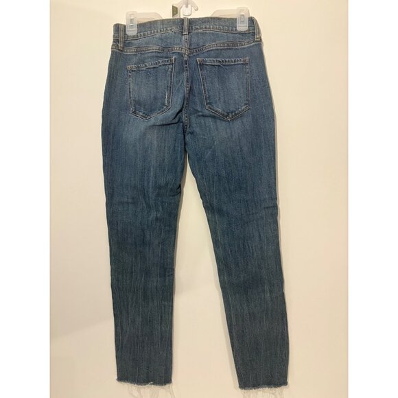 Old Navy Womens Boyfriends Distressed High Jeans With‎ Frayed Hem Size 4 - Picture 5 of 9
